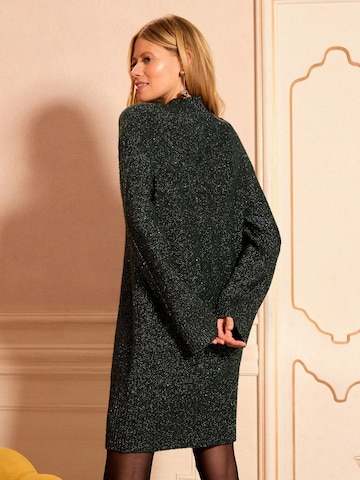 Robes en maille love & roses en vert