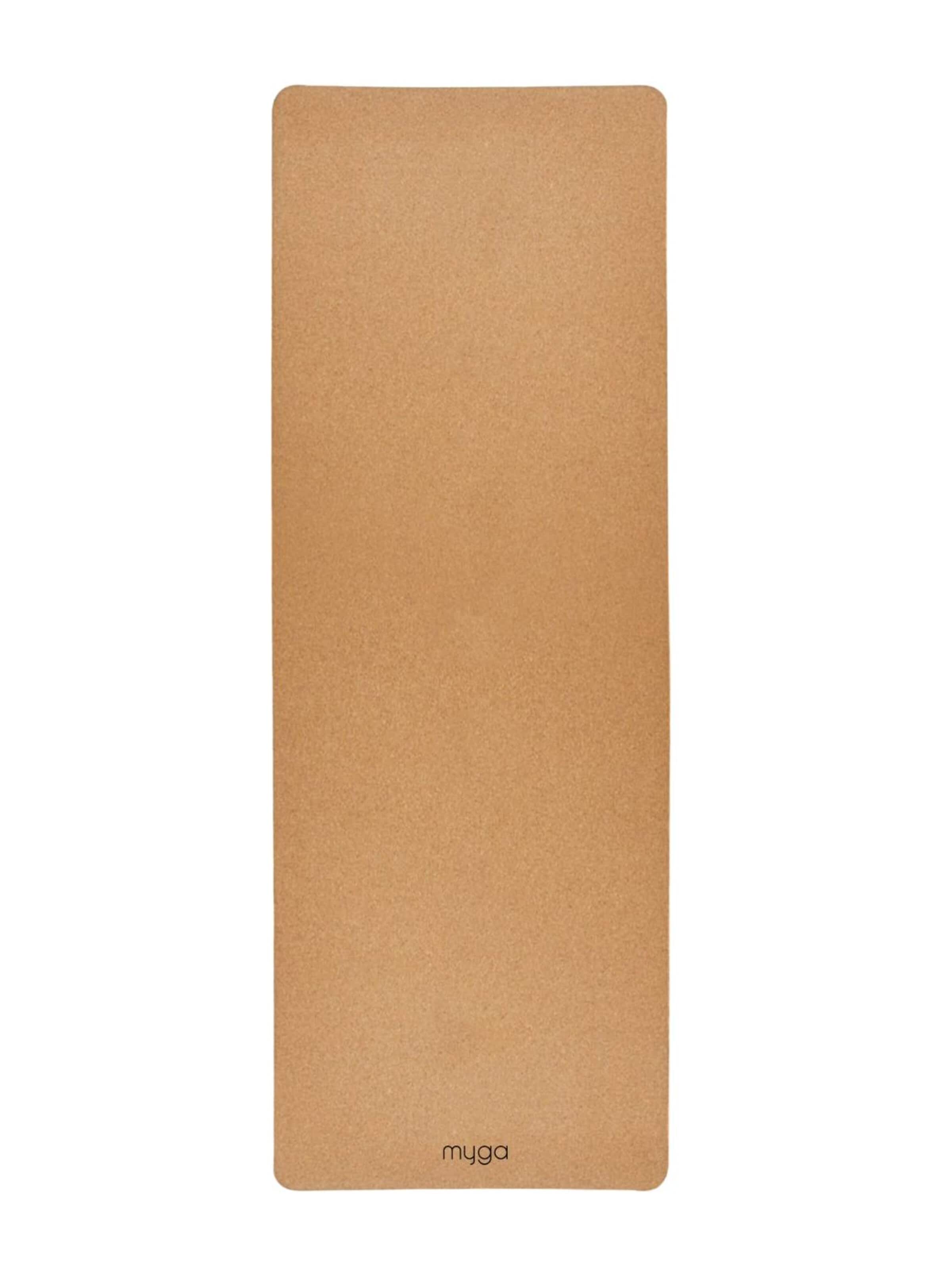 myga Mat 'Extra große Kork-Yogamatte - Natur' in Brown: front