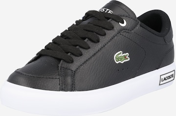 Baskets basses LACOSTE en noir : devant