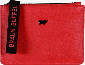 Portamonete 'Capri Mini' di Braun Büffel in rosso: frontale