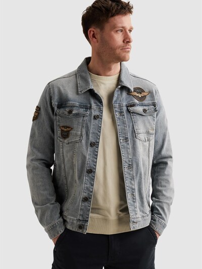 PME Legend Chaqueta de entretiempo 'Denim jacket with badges' en 4XL en azul denim, Vista del producto