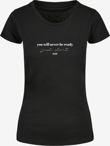 T-shirt 'Just Start' Merchcode en noir : devant