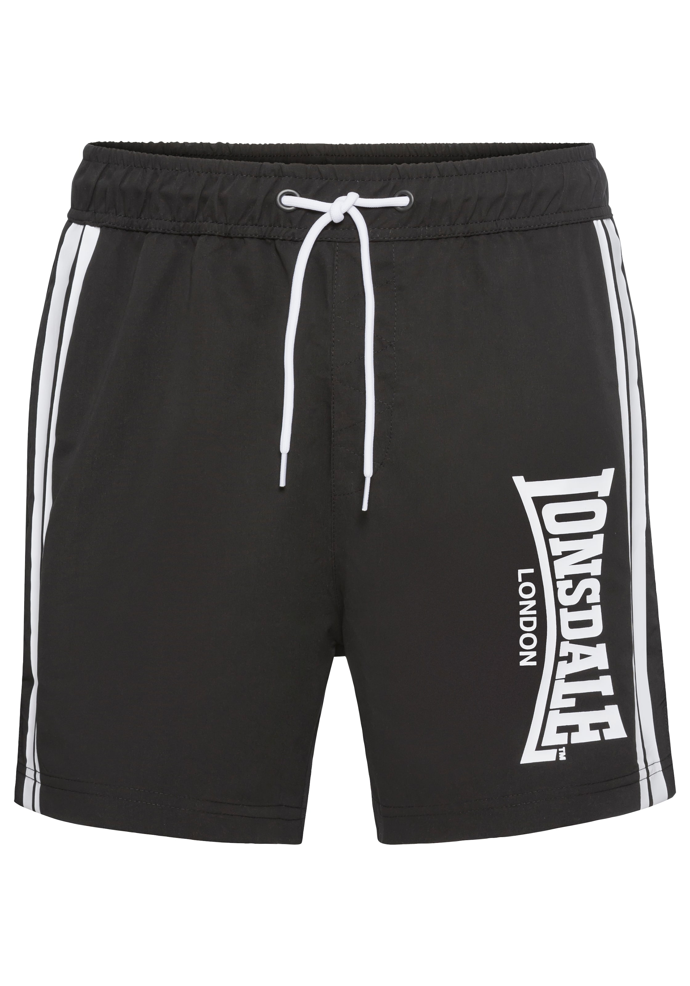 LONSDALE Badeshorts in Schwarz: Vorderseite