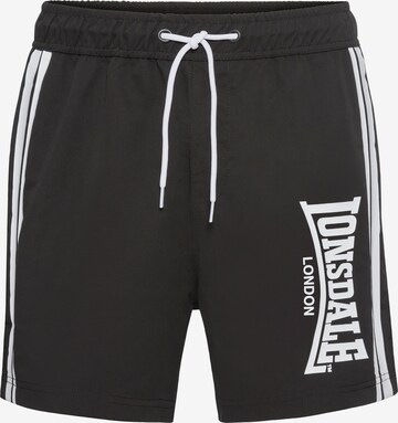LONSDALE Board Shorts in Black: front