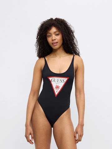 GUESS - Bustier Traje de baño 'VIOLET' en negro: frente