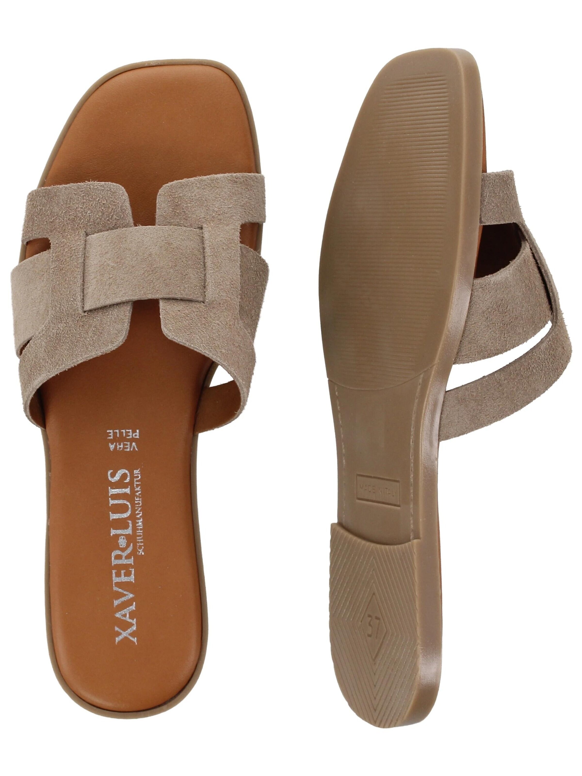 XAVER LUIS Schuhmanufaktur Mules 'Roberta' in Beige