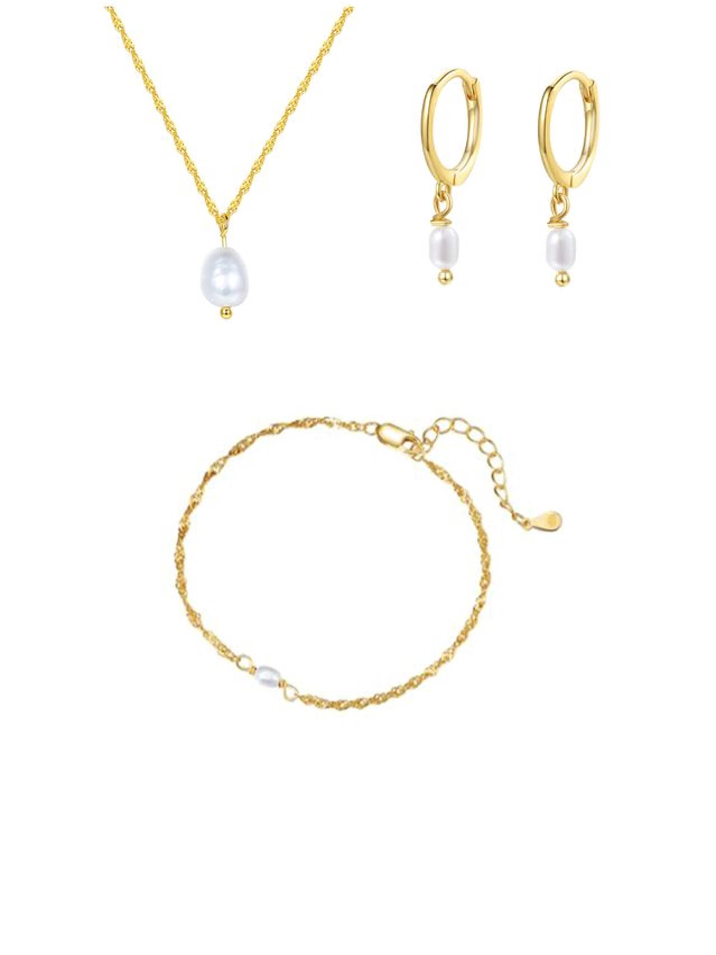 Set di gioielli 'Luna' in One Size Hey Happiness di colore oro, Visualizzazione prodotti