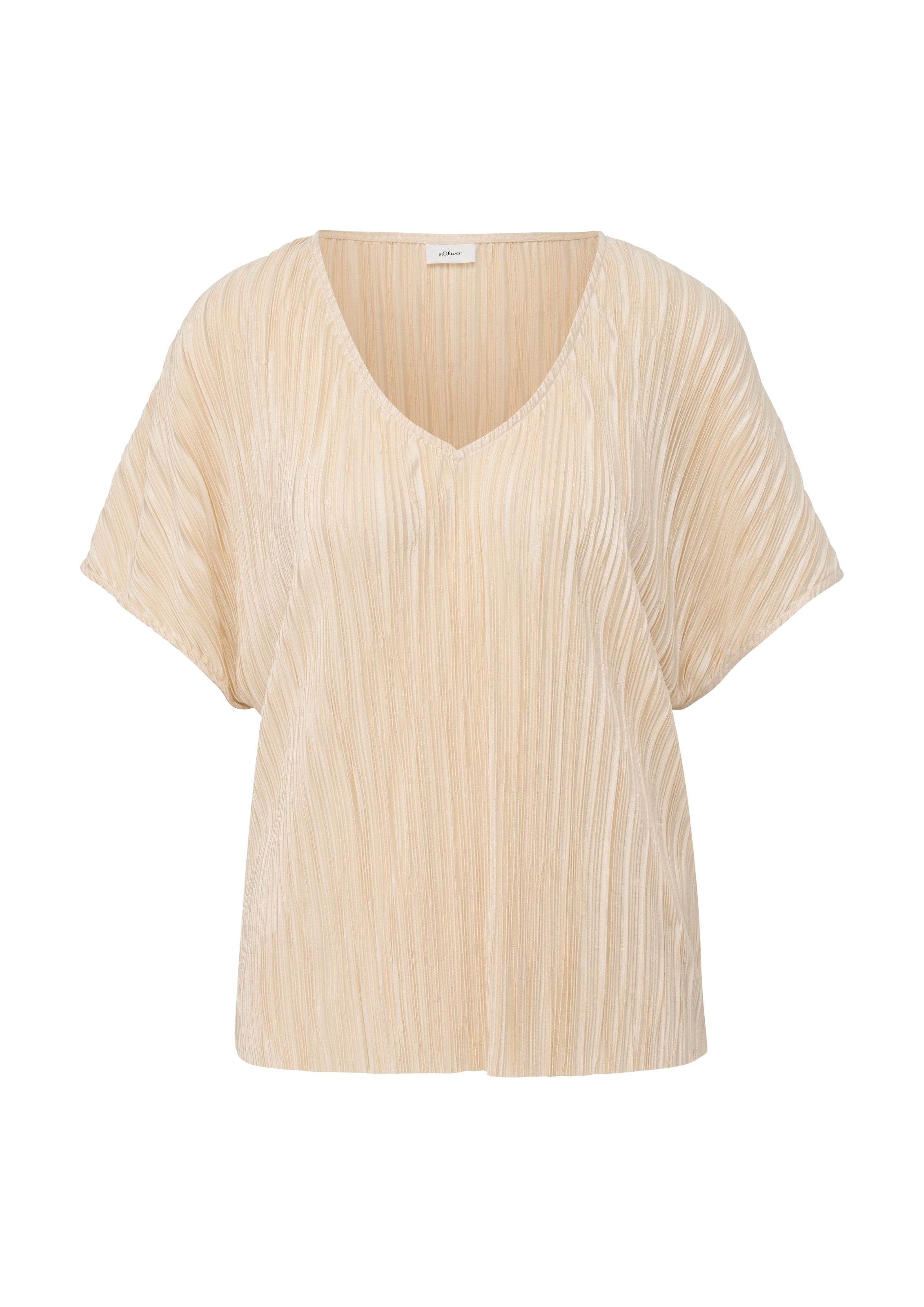 T-shirt s.Oliver BLACK LABEL en beige : devant