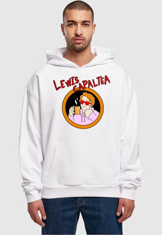 Merchcode Sweatshirt 'Lewis Capaldi - CapalTea' in Wit: voorkant