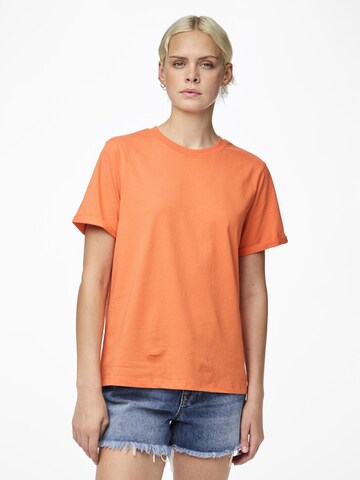 PIECES Shirt 'PCRia' in Oranje: voorkant