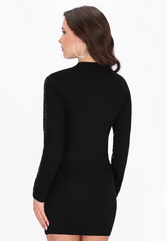 Robes en maille 'Festive' faina en noir