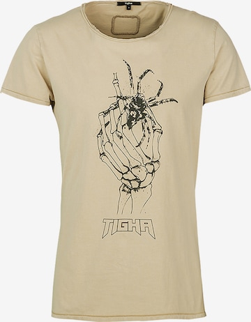 T-Shirt 'Dead Hand Wren' tigha en beige : devant