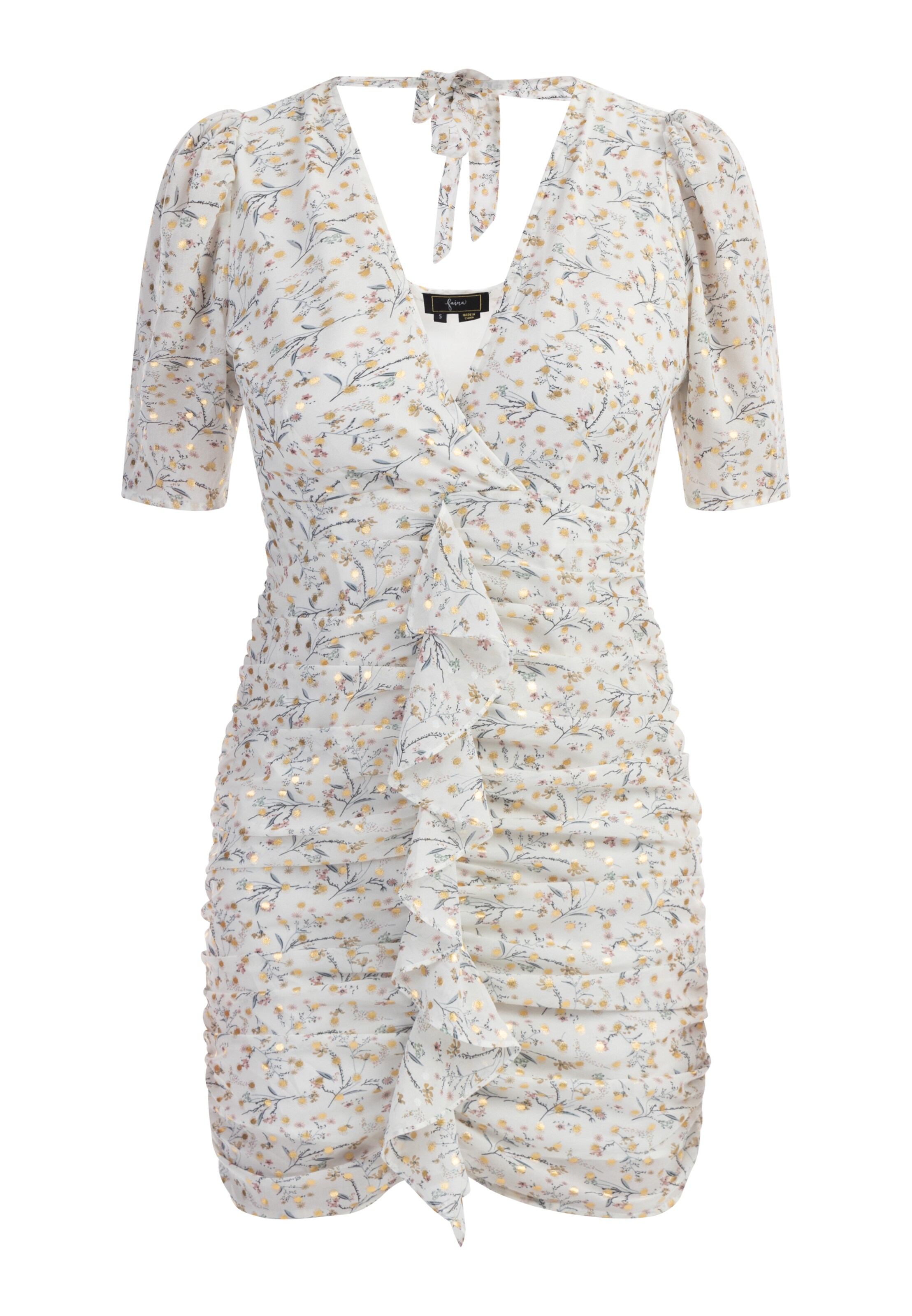 Abito di faina in bianco: frontale