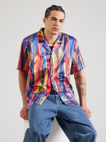 Carlo Colucci Comfort fit Button Up Shirt in Red: front