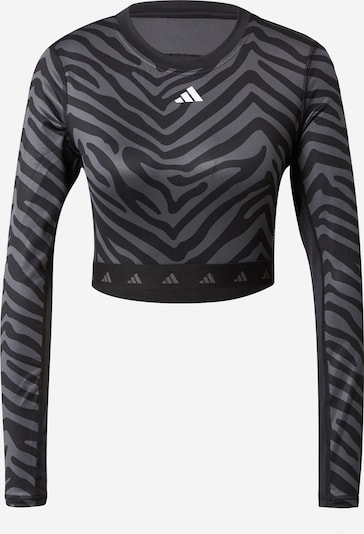 ADIDAS PERFORMANCE Performance shirt 'Hyperglam Techfit Zebra' in Dark grey / Black / White, Item view