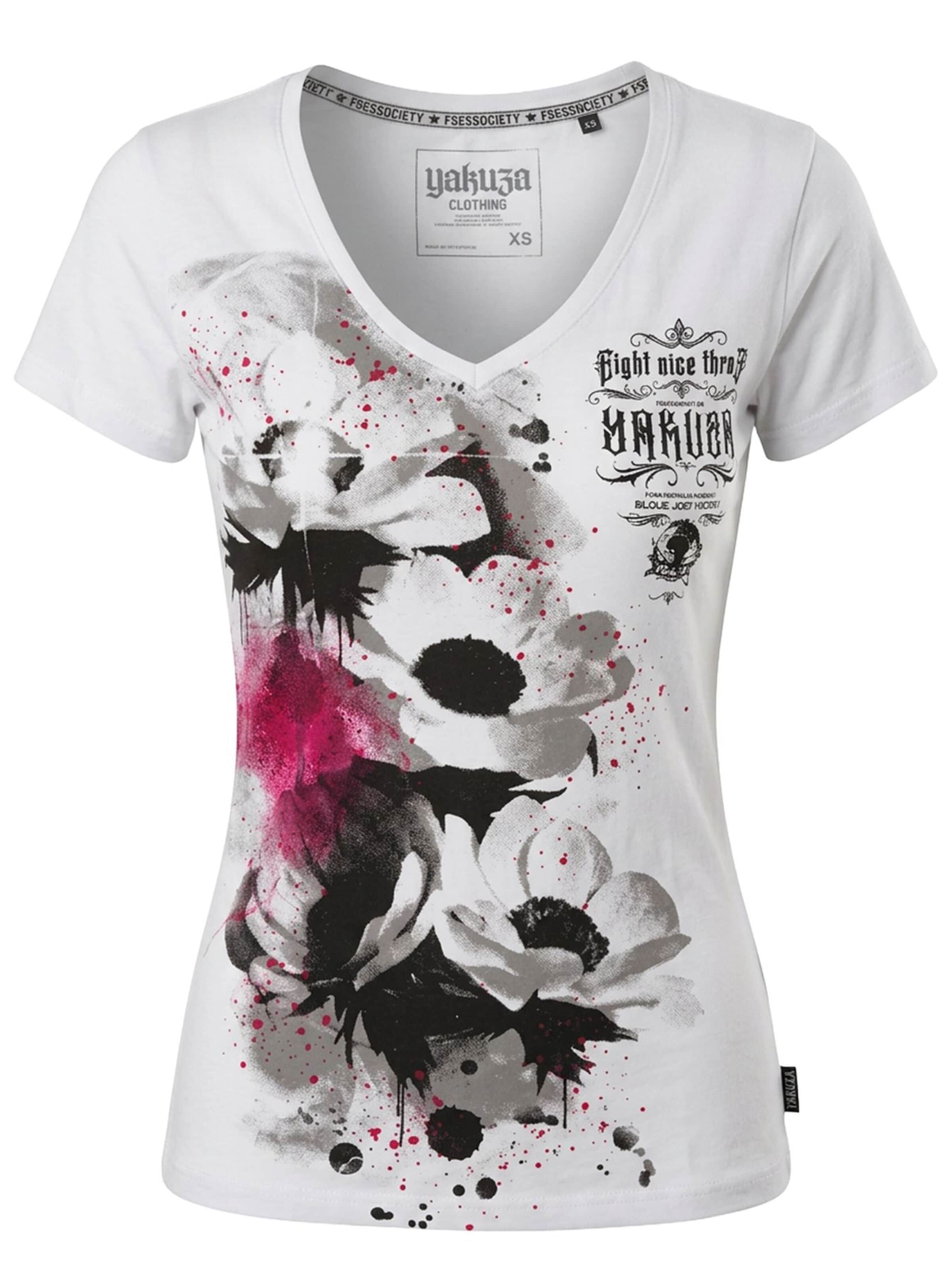 Yakuza Shirt 'Flower Style' in White: front