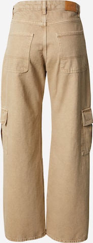 Monki Regular Cargojeans i beige