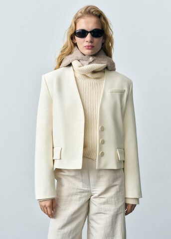 MANGO Blazer 'Jeanne' in Weiß: Vorderseite