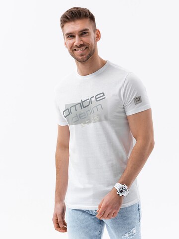 T-Shirt 'S1749' Ombre en blanc