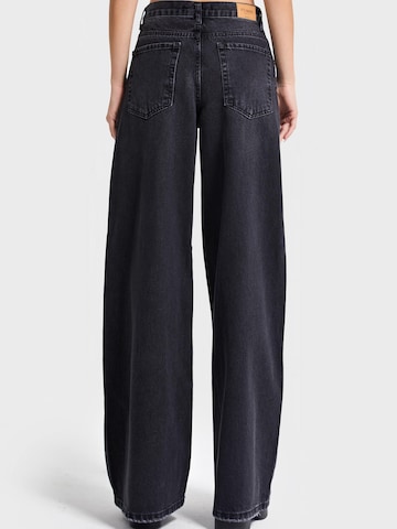 IT'S BASIC Wide leg Jeans 'ELENA Palazzo Mid Rise Jeans' in Black