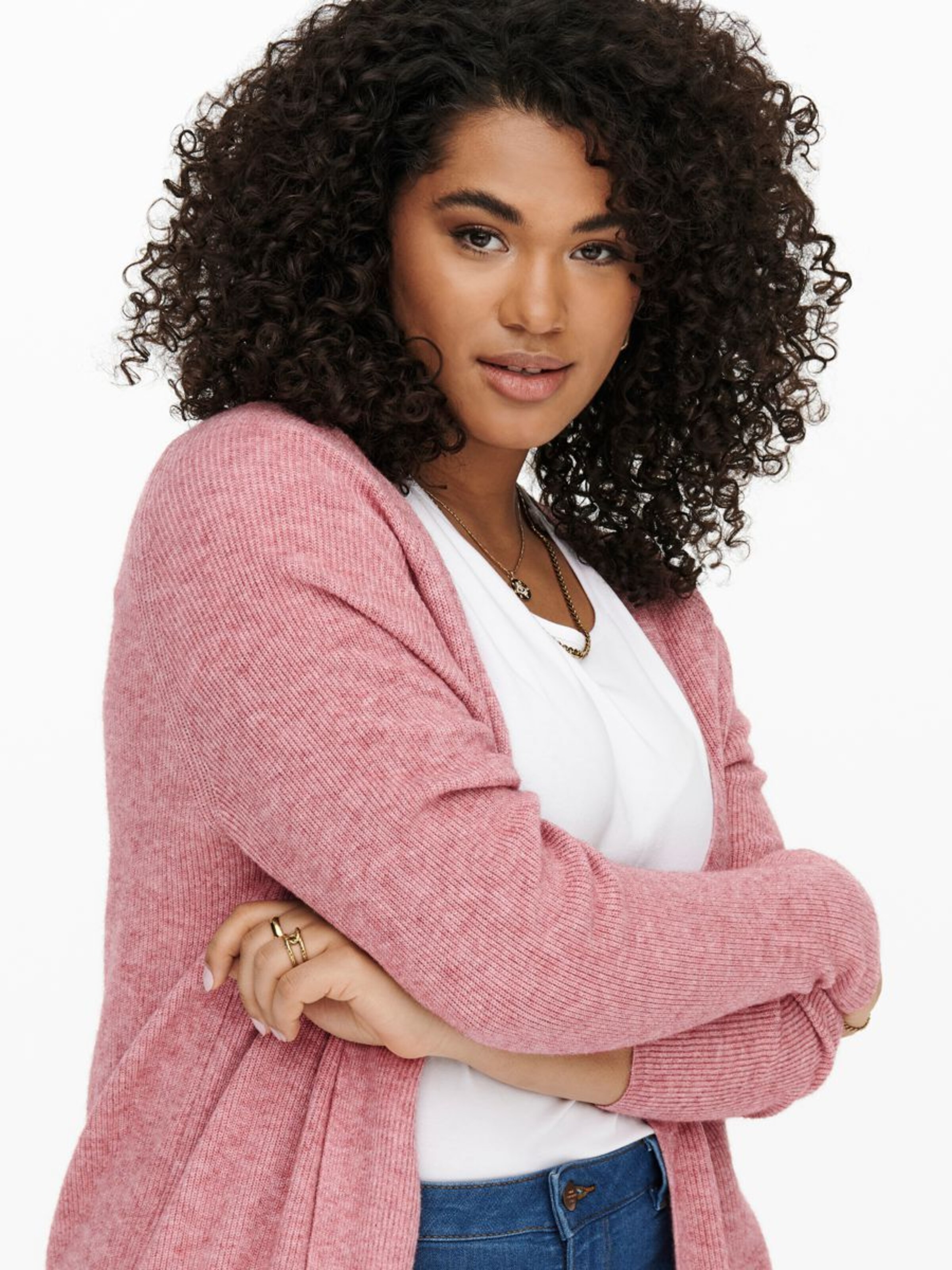 Frauen Pullover & Strick ONLY Carmakoma Strickjacke in Pink - IE33921 Frauen Pullover & Strick ONLY Carmakoma Strickjacke in Pink - IE33921
