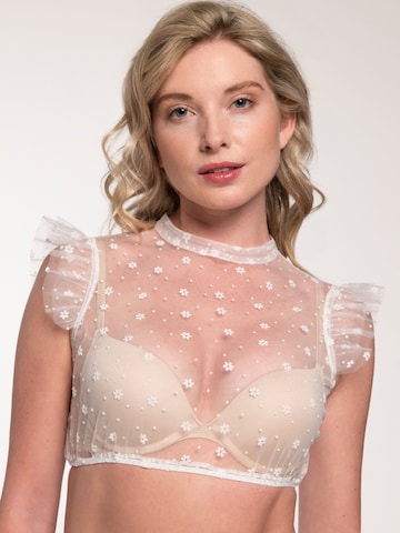 Blouse folklorique 'Grins' SPIETH & WENSKY en blanc : devant