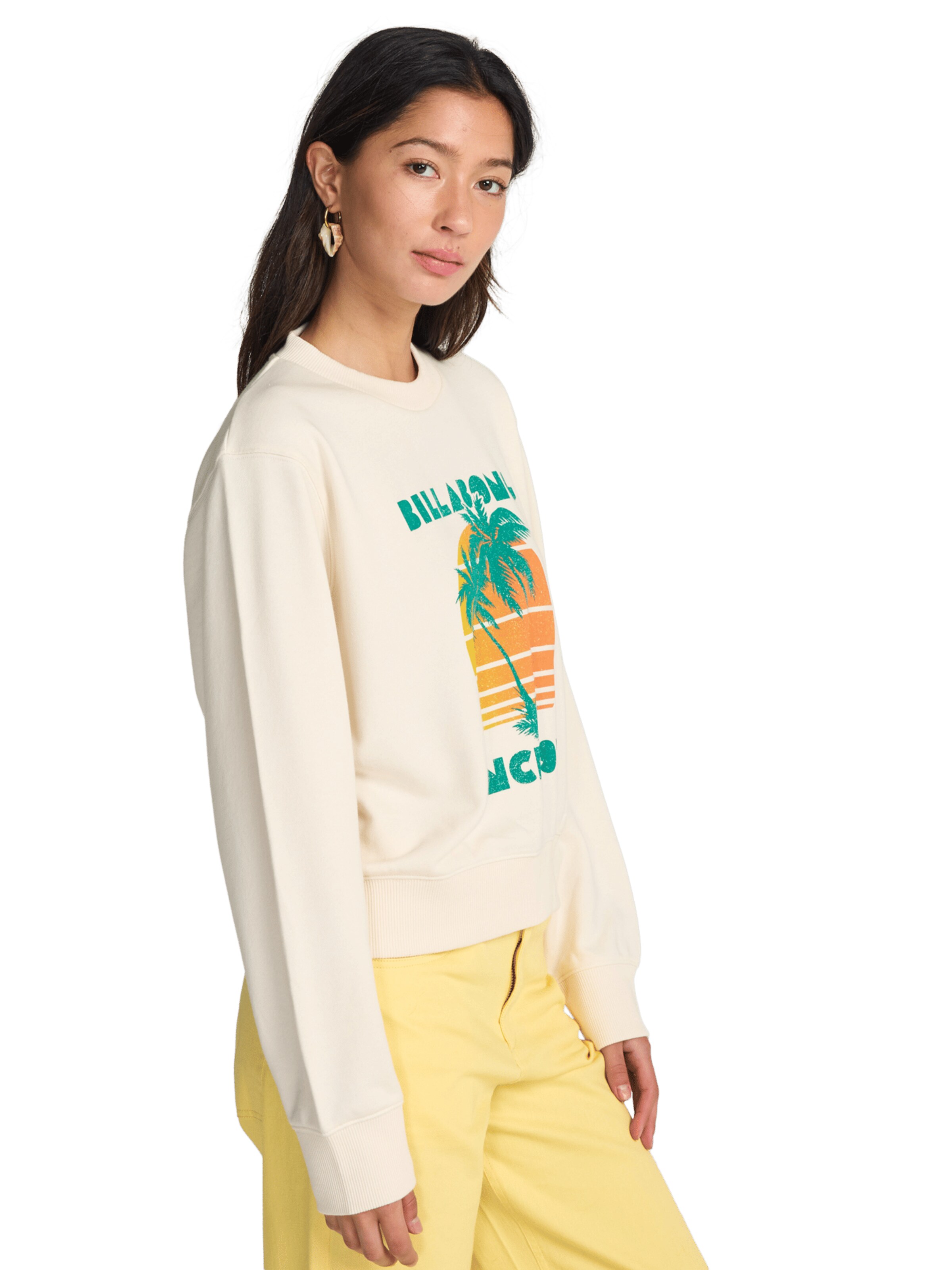 BILLABONG Sweatshirt 'My Fave Beach' in Beige