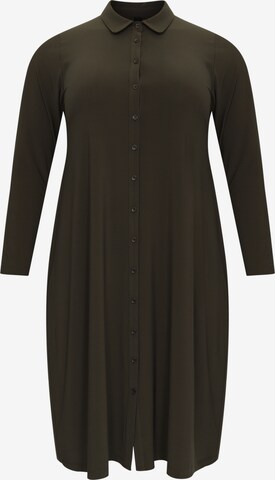 Yoek Shirt Dress 'Dolce' in Green: front