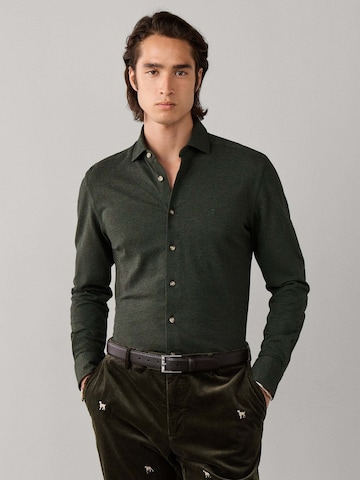 Hackett London Regular fit Button Up Shirt in Green: front