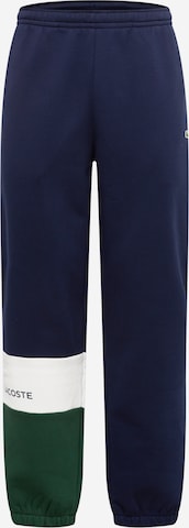 LACOSTE Tapered Trousers in Blue: front