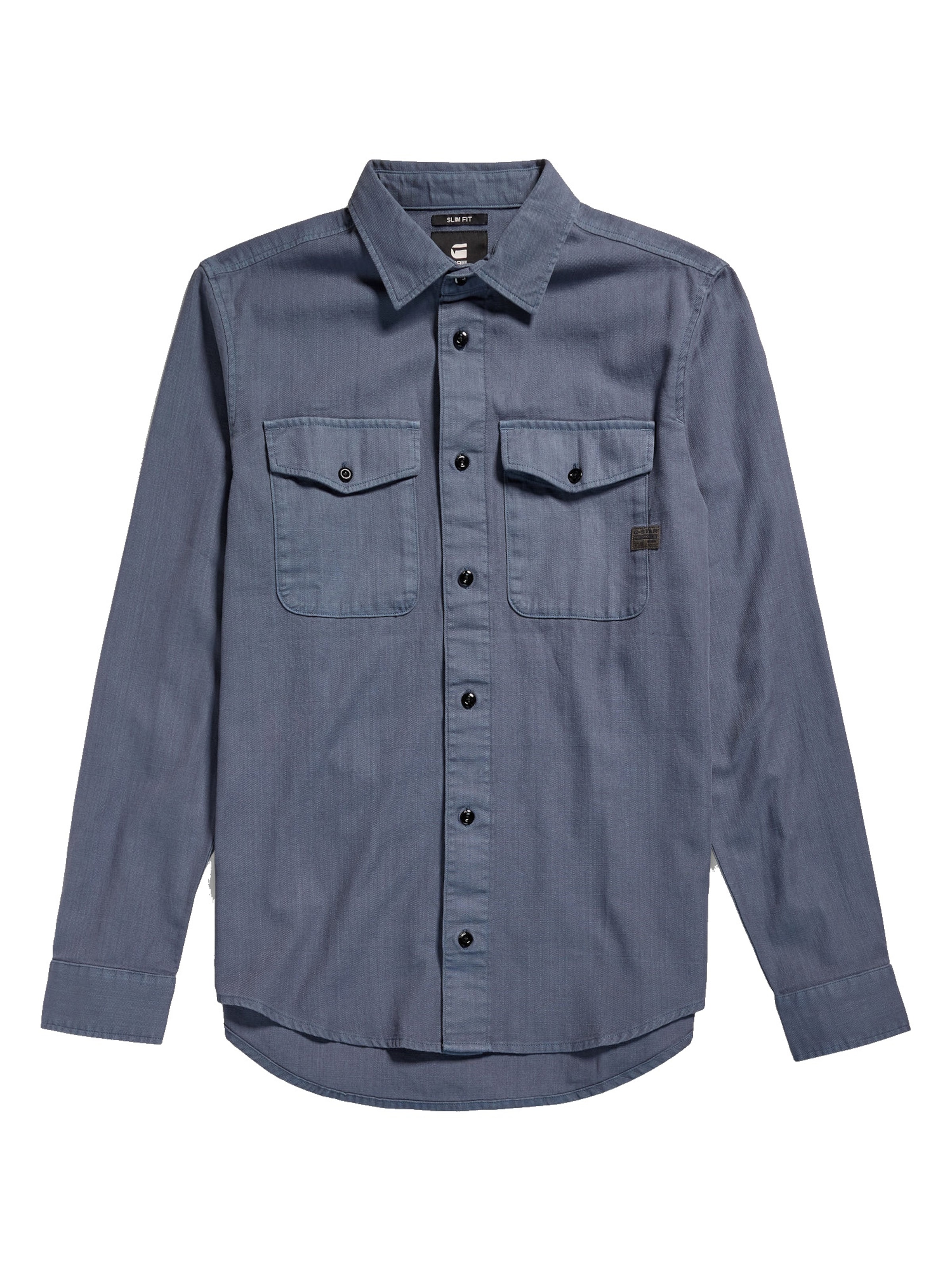 G-STAR - Slim Fit Camisa 'Marine' em azul: frente