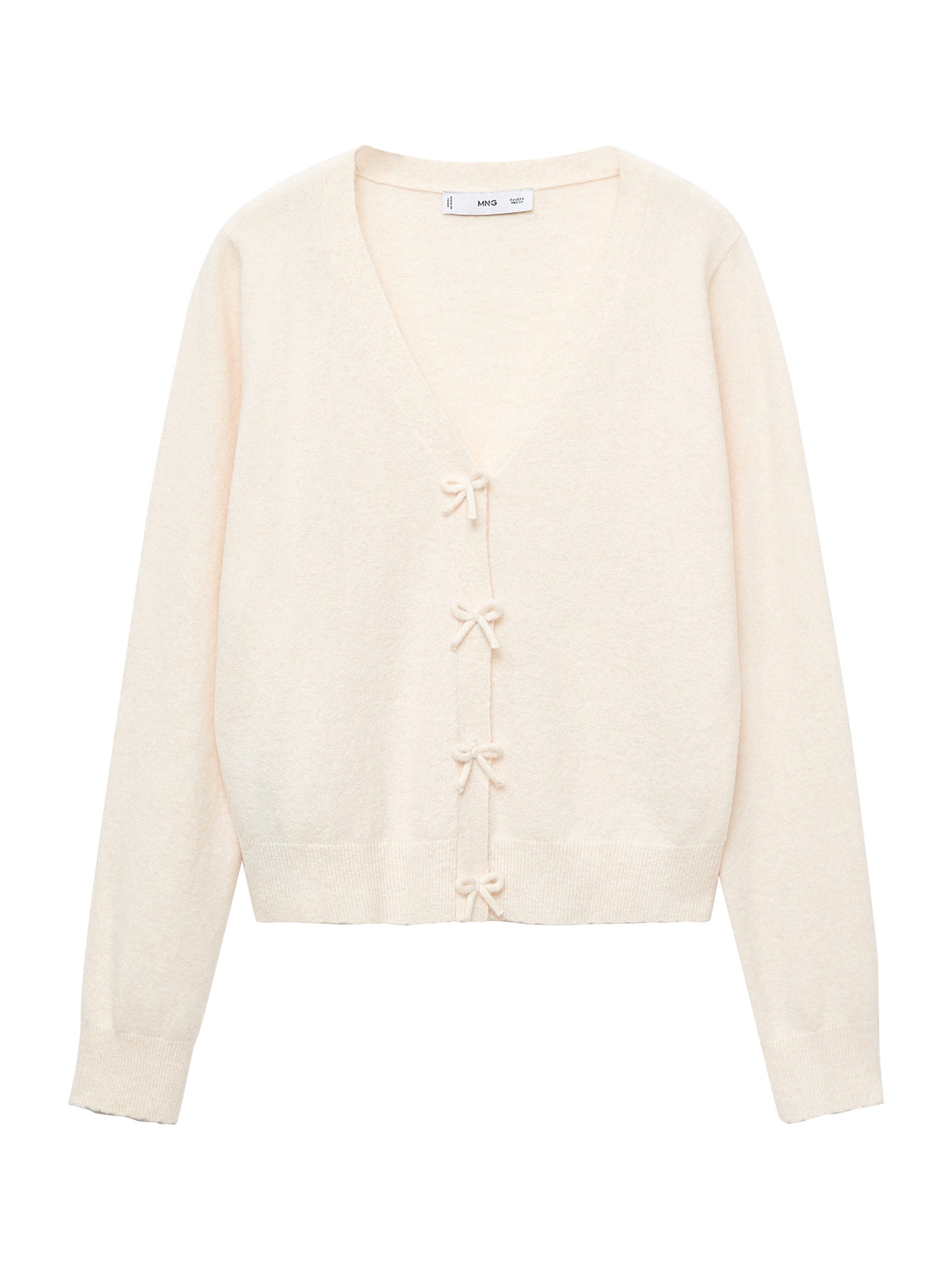 MANGO Strickjacke in Beige: Vorderseite