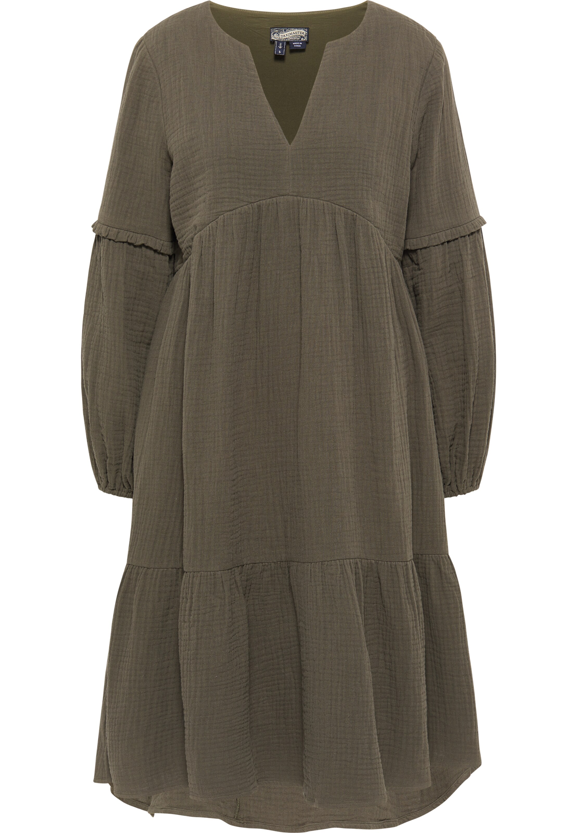 Frauen Kleider DreiMaster Vintage Kleid in Oliv - VI27462