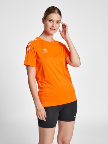 T-shirt fonctionnel Hummel en orange : devant