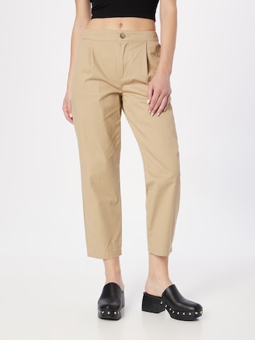 Dorothy Perkins Regular Pleat-front trousers in Brown: front