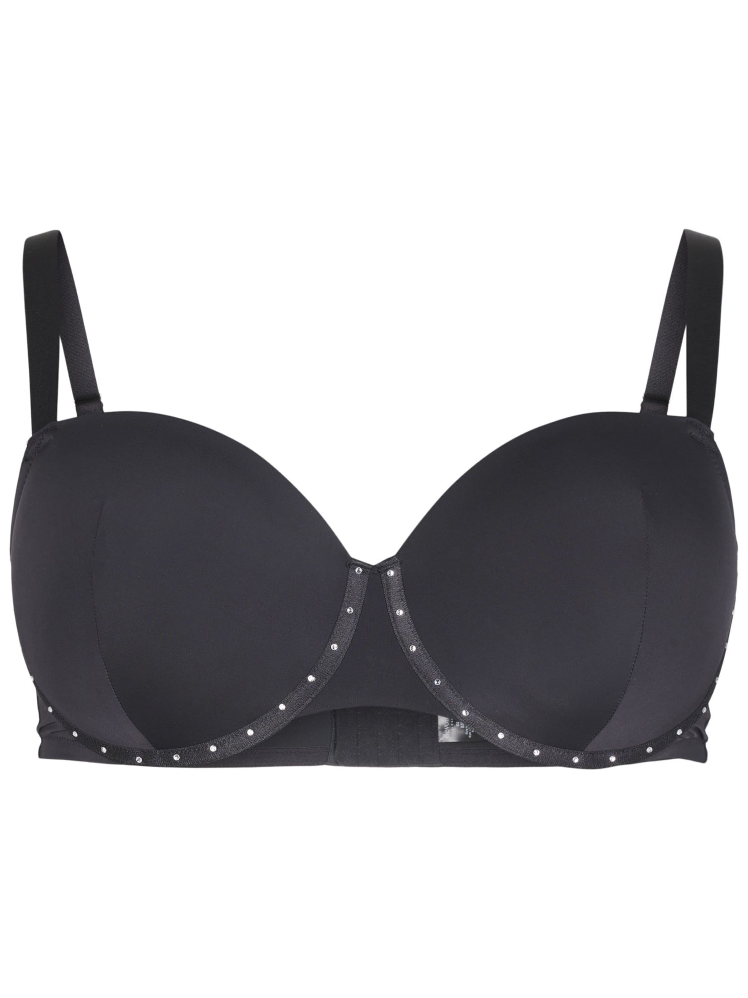 Devoted by Zizzi T-shirt BH 'Ltammi' in Zwart: voorkant