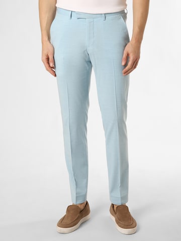 Finshley & Harding Pleated Pants ' California ' in Blue: front
