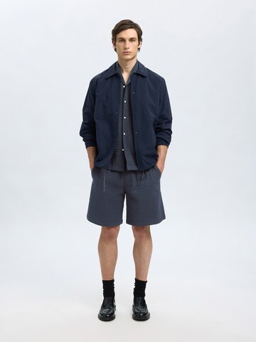 SELECTED HOMME Широка кройка Панталон 'SLHAce' в синьо