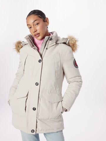 Superdry - Parka de inverno 'Everest' em cinzento: frente