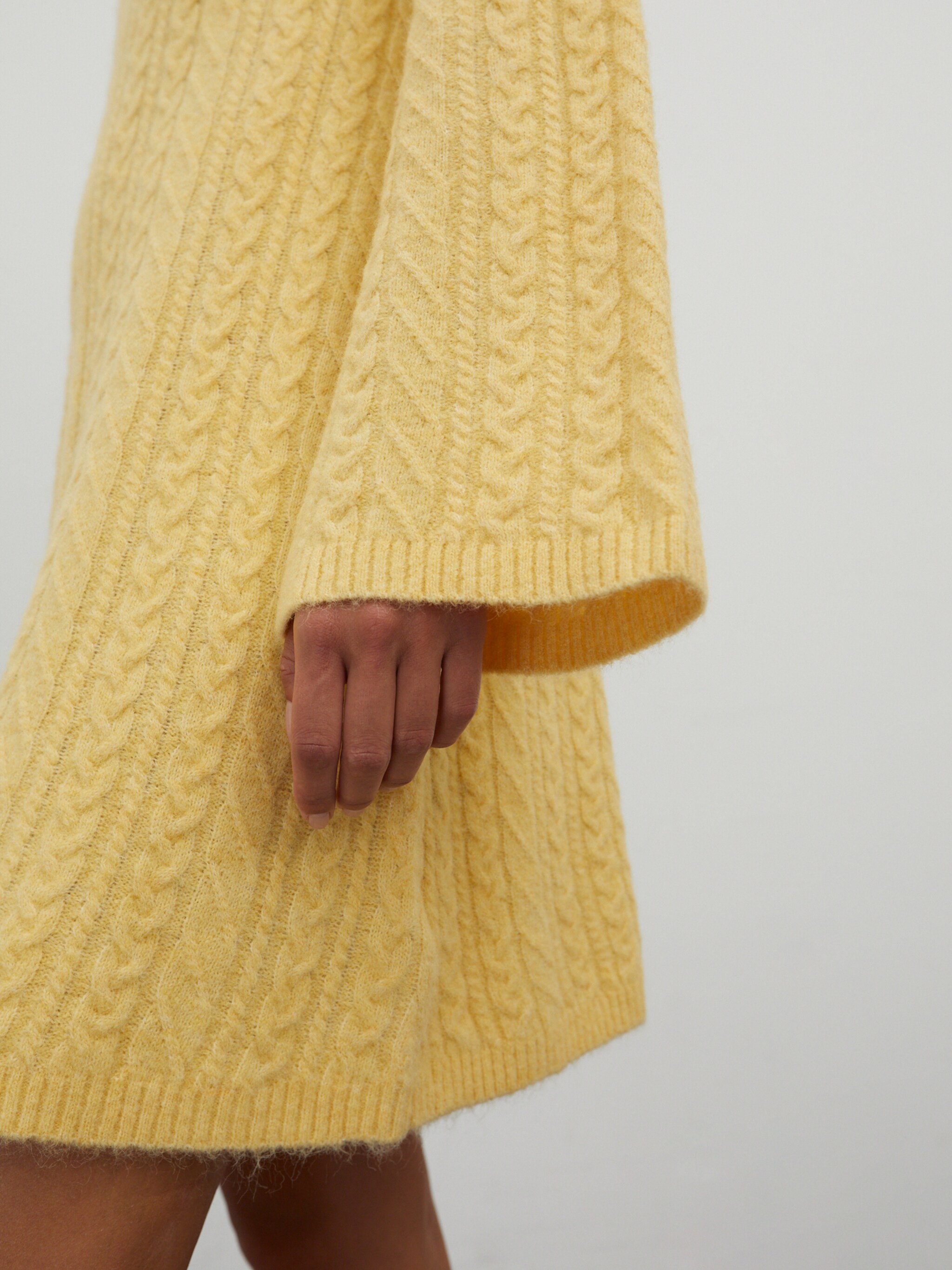 EDITED Producten Gebreide jurk 'Madalyn' Geel