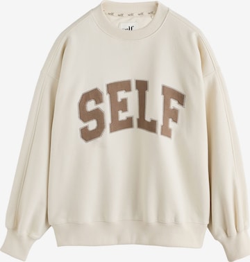 self. Sweatshirt in Beige: voorkant