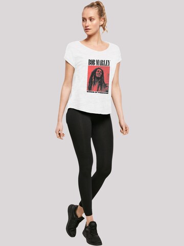 T-shirt 'Bob Marley Songs Of Freedom Reggae Music' F4NT4STIC en blanc