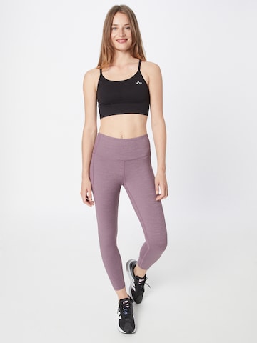 UNDER ARMOUR Skinny Sporthose 'Meridian' in Lila