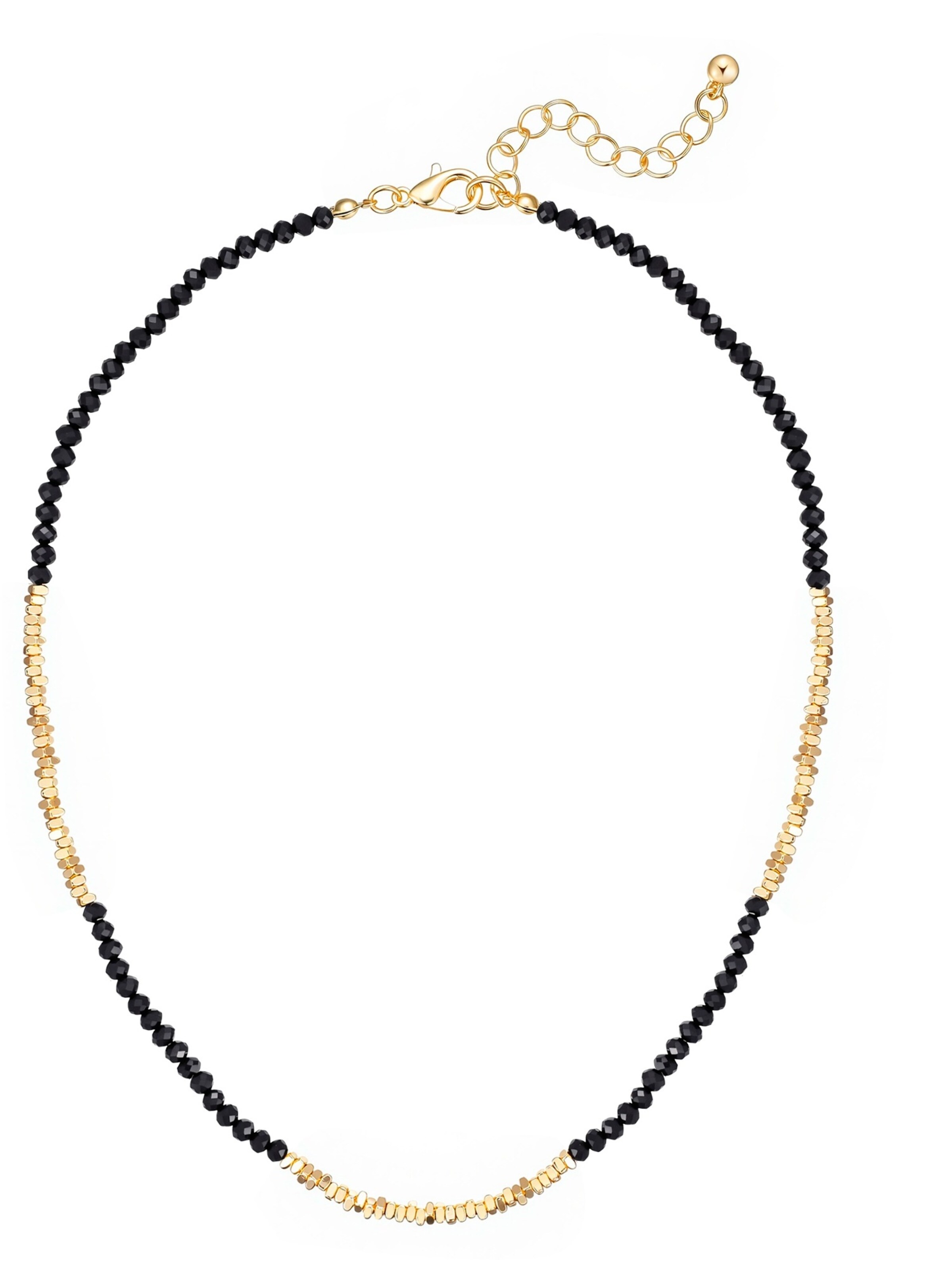 Collana in One Size Lulu & Jane di colore giallo oro / nero, Visualizzazione prodotti