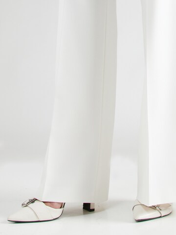 HUGO Wide leg Trousers with creases 'Himia' in White