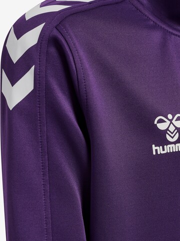 Hummel Athletic Zip-Up Hoodie 'Core Xk Poly' in Purple