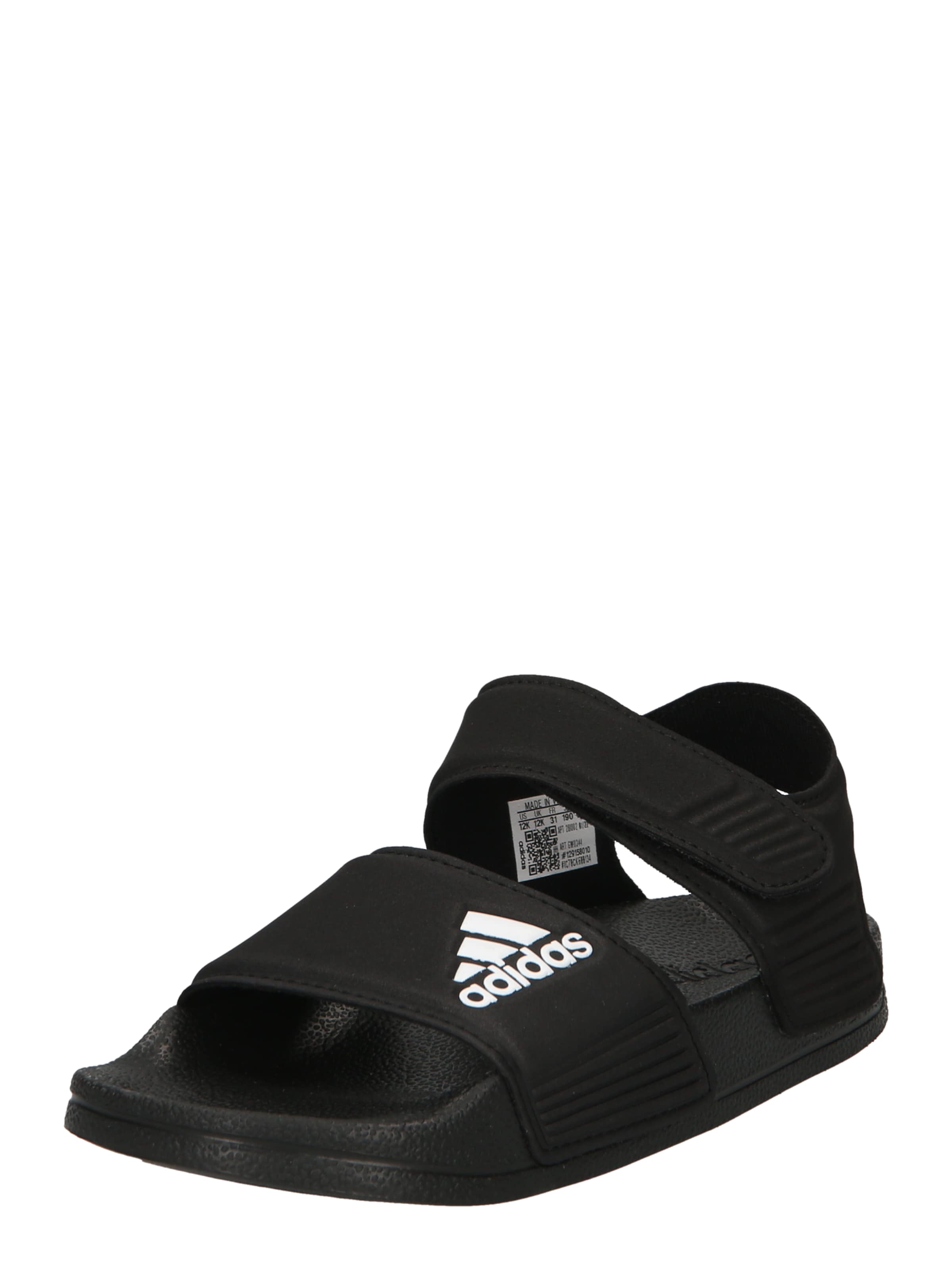 ADIDAS PERFORMANCE Beach & swim shoe 'Adilette' in Black: front