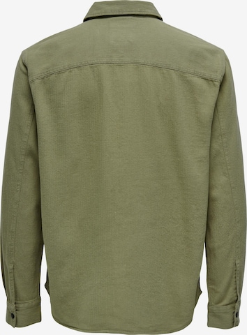Only & Sons Comfort Fit Skjorte 'Team' i grøn