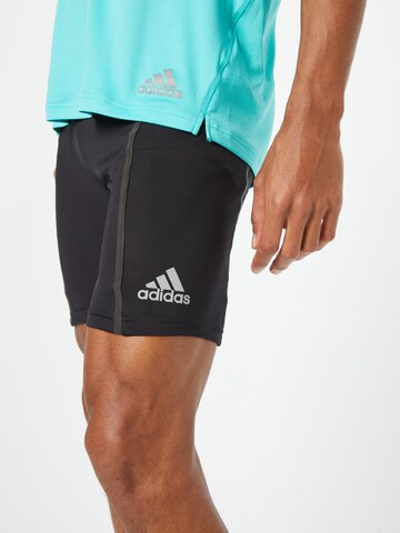 ADIDAS PERFORMANCE Skinny Sportbroek 'Saturday' in Zwart