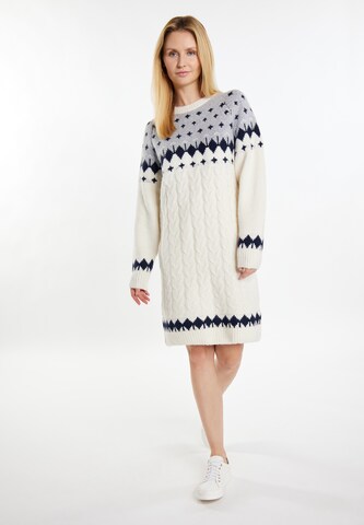 usha BLUE LABEL Knit dress in White: front